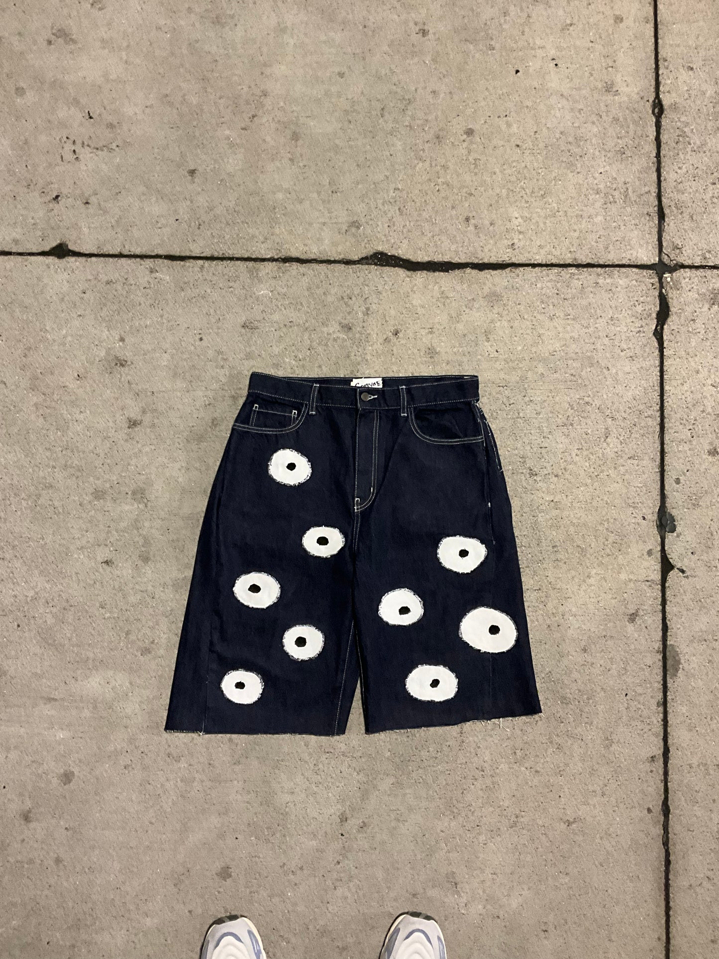 "They are always watching" Denim Jorts