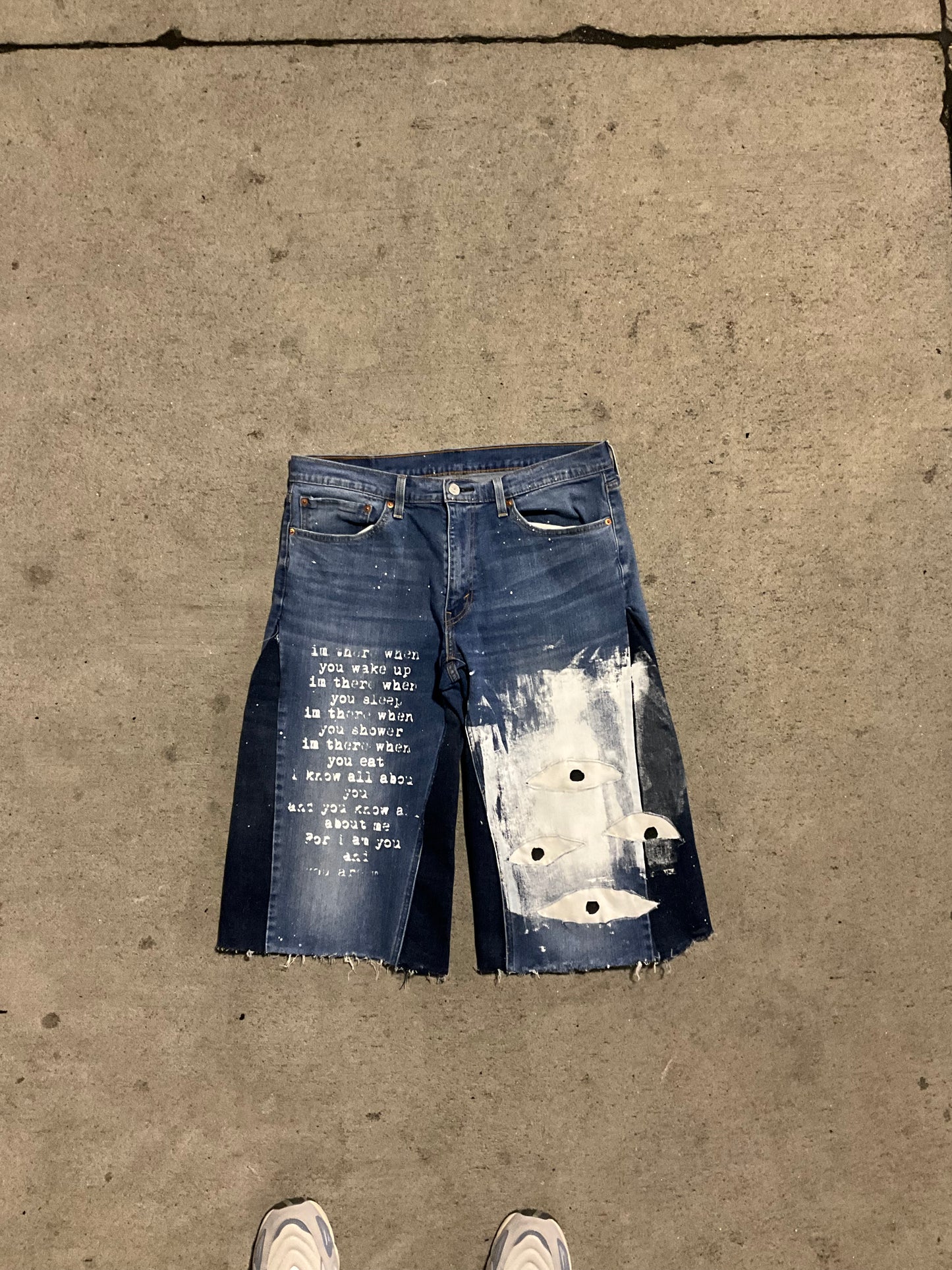 "I am you, and you are me" Denim Custom Jorts